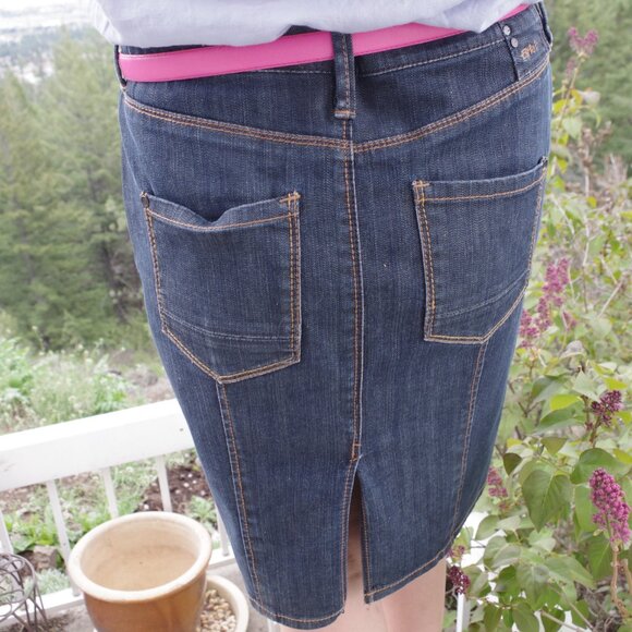 Dark New Esprit Ladies Denim Jean Skirt # 94107 - Picture 5 of 6